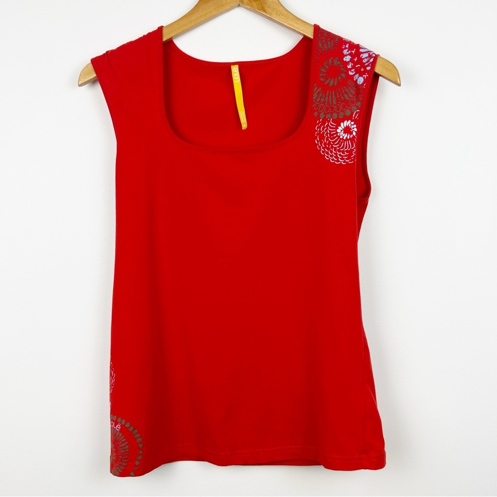 Lole Red Graphic Short Sleeve Athletic Shirt